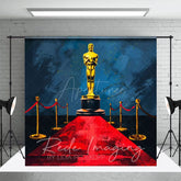 Aperturee - Aperturee Navy Wall Oscar Award Red Stage Photography Backdrop